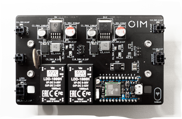 OIM has developed the electronics for Hollbium's hydroponic cultivation